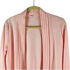 Pink Open Front Cardigan M-PET Cotton